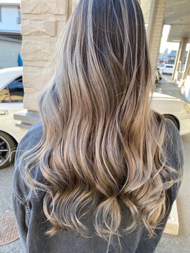 シエル(Ciel) バレイヤージュ(グレー+ミルクティー)