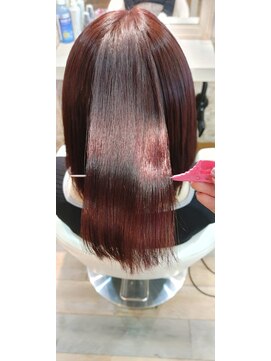 ミエル ヘア 新宿(miel hair) ブリーチ無しチェリーピンク