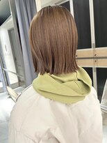 ヘアサロンガリカアオヤマ(hair salon Gallica aoyama)&nbsp;【坂本拓麻】大人かわいい切りっぱなしボブ/ブラウンベージュ