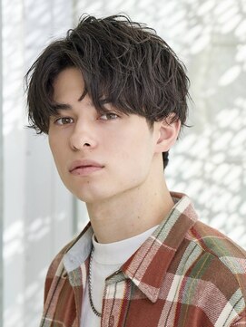 アンフィニー 銀座(ANFINI) ＊【銀座　ANFINI】ナチュラルパーマ刈り上げ+センターパート