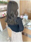 ブリーチなし透明感グレージュ