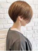 【morio成増/ムラマツ】前髪なしベージュハンサムショート