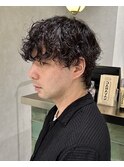 シャドウパーマ ウルフパーマ テテ風パーマ 韓国ヘア メンズ