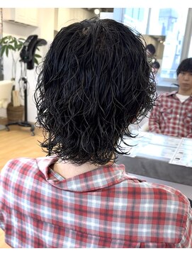 ビカム 名駅(become) 【メンズボブパーマ】ロングヘアスパイラルパーマ名古屋名駅栄