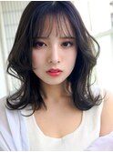 【La fith】くびれミディアム×ネイビーアッシュ