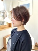 前髪長めゆったりショート