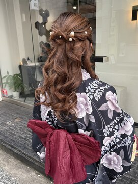 スミ(sumi) ハーフアップスタイル！