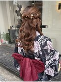 ハーフアップスタイル!