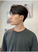 メンズカットセンターパートパーマヘア