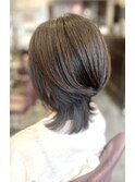 60代くびれウルフレイヤー/カット/髪質改善/ボブ/元町/白髪染め/