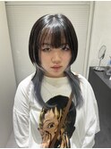 ホワイトシルバー/クラゲヘアー/ウルフカット/ロングウルフ