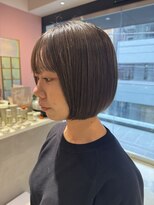 ベック ヘアサロン(BEKKU hair salon) 大人かわいいあごライン小顔ボブ☆柔らかオリーブグレー