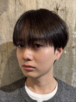 ゴーエン(GO-EN)&nbsp;シースルーマッシュメンズカットダウンパーマの