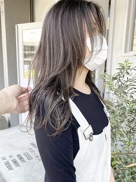 サン(SAN) ロングレイヤー/ハイライトグレージュ