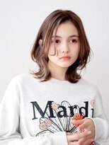 メル バイ ヘアサロン ニド(mer..by hair salon Nido)&nbsp;【大分市】くびれミディ×透け感ベージュ