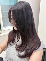 ノウル 中野(NoWL) 【 NoWL 】レッドバイオレット×レイヤーカット/イルミナカラー