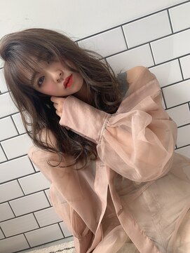 サロウィン 栄3丁目店(SALOWIN) 大人可愛いくびれミディ × シースルーバングベージュ