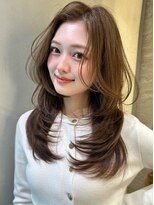 Moalana 名古屋 栄/髪質改善/縮毛矯正/レイヤー【モアラナ】&nbsp;ミルクティーベージュ/クラゲヘア/顔周り/シースルー/名駅