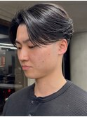 センターパートニュアンスパーマ曲がる縮毛矯正