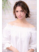 ソア 武蔵小杉(SOAR) 毛先パーマネオウルフ小顔外ハネボブアッシュブラウン