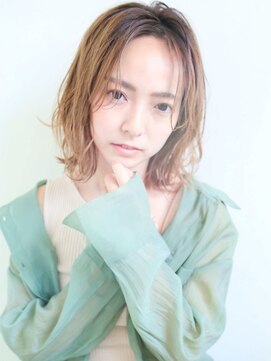 ラ ブレス あべのキューズ(LaBless) 小顔グラデーションカラー外国人風大人ボブ（天王寺）