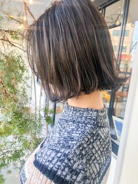 フルール(hair place Fleur) ラベンダーカラー×そとはねボブ