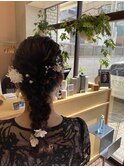 結婚式へアセット 編みおろし