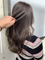 グラム 岡崎南店(gram)&nbsp;グレージュ＿シークレットハイライト＿波巻き＿髪質改善＿85