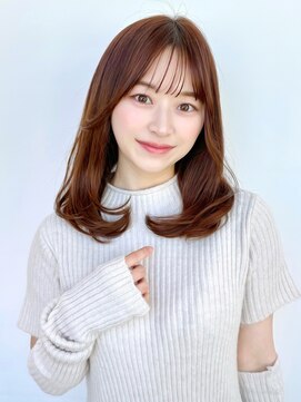 アフロートリノ(AFLOAT Leino) 2wayバング 韓国前髪 シースルー ミディアム くびれヘア　顔周り