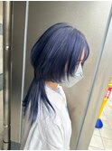 個性派マッシュウルフ/アッシュネイビー【ALEAP parrot/多賀】