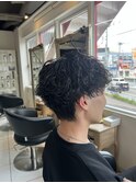 波巻きスパイラルパーマ　波巻きパーマ　スパイラルパーマ
