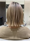 切りっぱなし×ハイトーンブリーチ