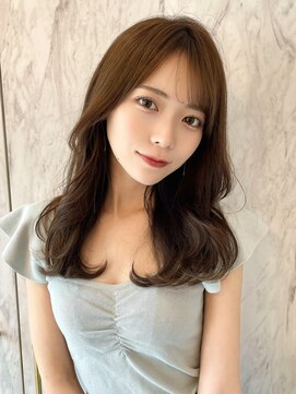 ルームバイシー 新宿(Loom. by Sea) 韓国風前髪/シルキーベージュ/グレージュカラー/斜めバング