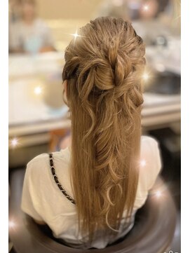 セットサロンフレア ヘアセット/ボブルフ/ショコラベージュ/カール/ベビーバング