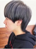 20代30代40代メンズショートマッシュ透明感カラーグレージュ