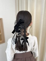 タイトポニー タイトツイン タイトアレンジ 袴ヘア 振袖ヘア