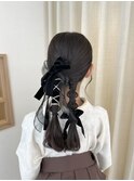 タイトポニー タイトツイン タイトアレンジ 袴ヘア 振袖ヘア