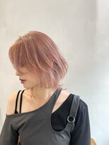 小森谷,おしゃれ女子ウルフヘア,美髪,ピンクブラウンg65