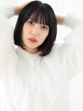 ドクターズサロン LAB 小山店 髪質改善イヤリングカラー艶ナチュラルボブc小山20代30代40代