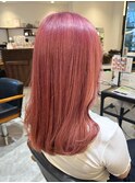 ピンクカラー/ハイトーン/セミロング