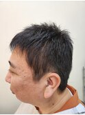 メンズショートと香草カラー