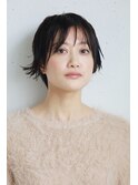 ウェットなツヤ感ショートボブ