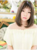大人かわいい黒髪オン眉小顔エアストレートh3上尾20代30代40代