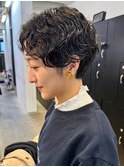 ショートおくれ毛韓国ヘア前髪カット_ba542001