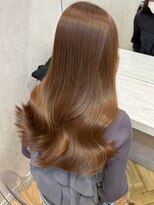 髪質改善縮毛矯正レイヤーカット顔周り前髪韓国ミニウルフ/銀座
