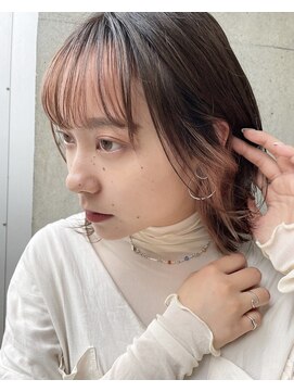 スリープ(Three-p.) コーラルピンクベージュなインナーカラー