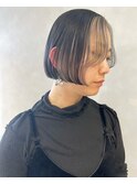 ブリーチホワイトグレージュダブルカラーインナーカラー韓国新宿