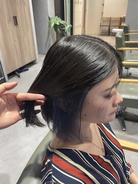 ビス フルール 日暮里店(Vis fleur) ボブヘア/インナーカラー/ブルーカラー