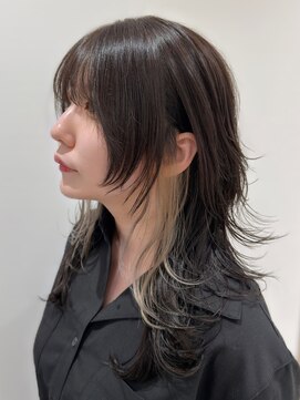 ガレリアエレガンテ 栄店(GALLARIA Elegante) ロングウルフ/ロングレイヤー/イヤリングカラー/ウルフカット