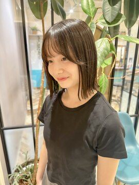 ロンドリゼル 札幌(Lond RiseL) オリーブグレー/前髪/ボブ/マロンベージュ/レイヤーカット/小顔